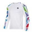 thumbnail image 1 of Mens UPF50+ Sun Protection Shirts Long Sleeve Rash Guard Quick Dry White L, 1 of 6