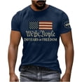 thumbnail image 1 of Mens US 250th Anniversary T Shirt Short Sleeve Round Neck Top American Flag July 4th Patriotic T-Shirt Summer Basic Tees, 1 of 5