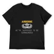 Mens US Army Airborne Paratrooper | Vintage Veteran Soldier Quote T-Shirt Black 4X-Large