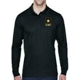 thumbnail image 1 of Mens US Army Logo Long Sleeve Polo Shirt - Black, 5XL, 1 of 1