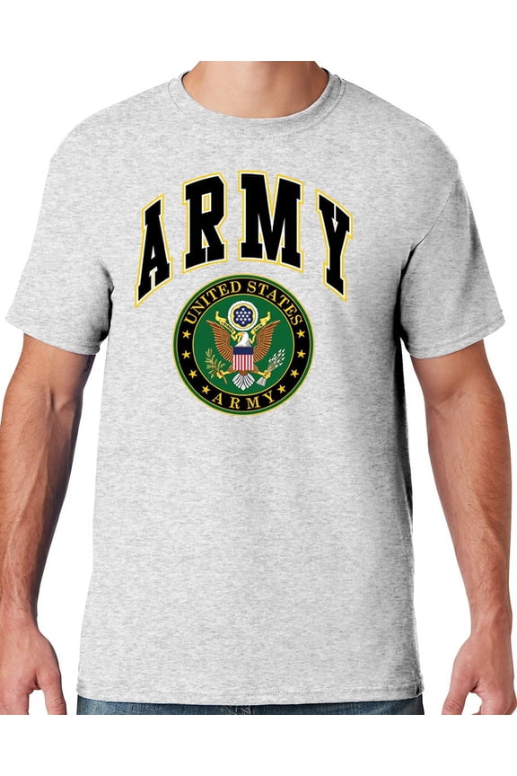 Mens US Army Seal T-shirt, 3XL Ash Grey