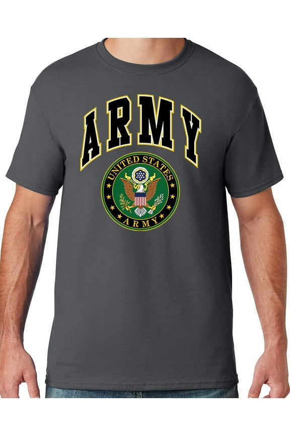 Mens US Army Seal T-shirt, 4XL Charcoal Grey