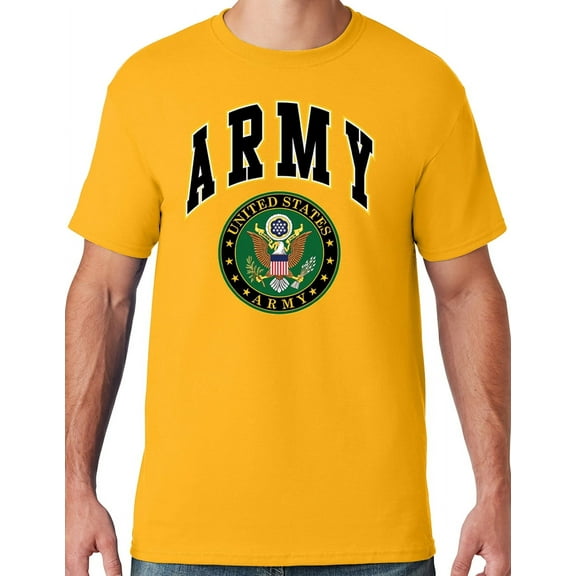Mens US Army Seal T-shirt, 4XL Gold