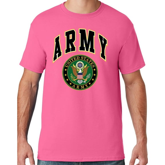 Mens US Army Seal T-shirt, 4XL Neon Pink