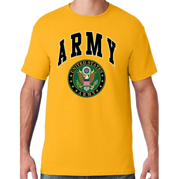Mens US Army Seal T-shirt, 5XL Gold