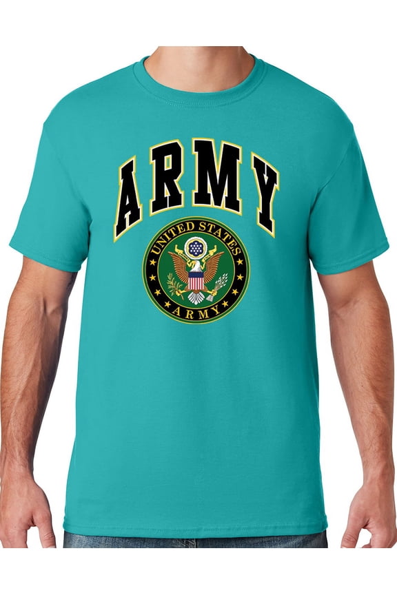 Mens US Army Seal T-shirt, Large Jade
