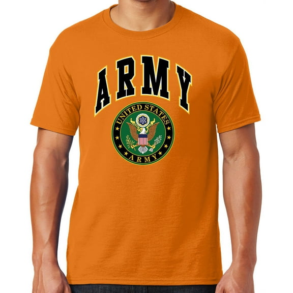 Mens US Army Seal T-shirt, Medium Tennessee Orange