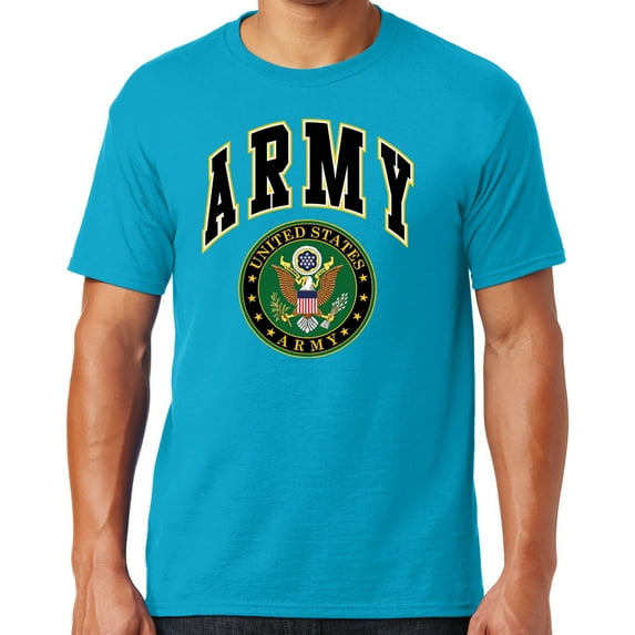 Mens US Army Seal T-shirt, Small Cali Blue