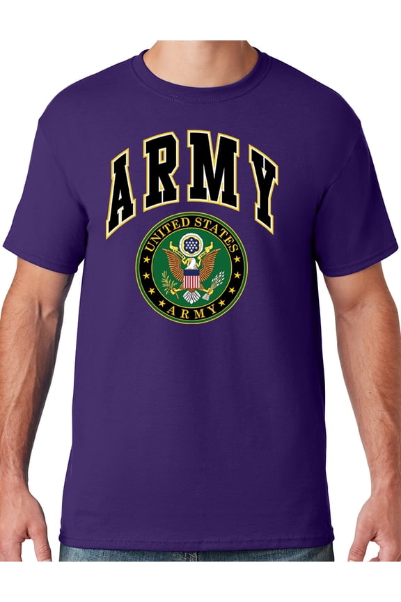 Mens US Army Seal T-shirt, Small Deep Purple