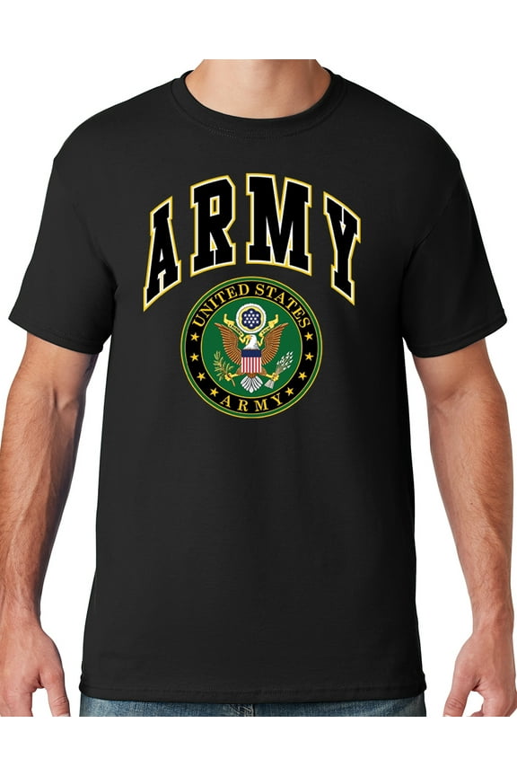 Mens US Army Seal T-shirt, XL Black