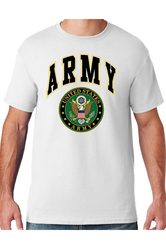 Mens US Army Seal T-shirt, XL White