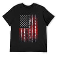 thumbnail image 1 of Mens US Flag Plumbing Patriotic Proud Plumber Contractor T-Shirt Black Small, 1 of 5