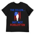 thumbnail image 1 of Mens US Flag Soldier Silhouette Memorial Day T-Shirt Black 2XL, 1 of 5