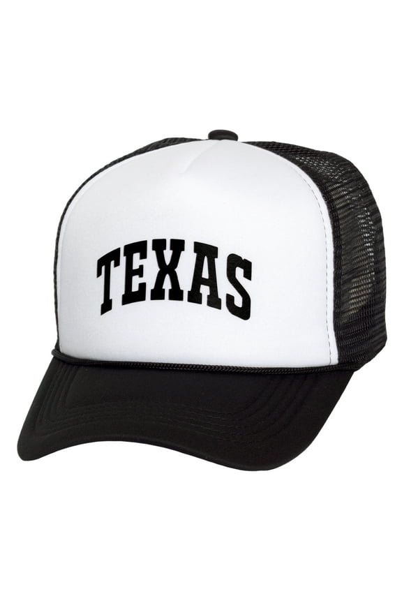 Mens US States Trucker Hats - United States Collection Snapback Cap, Texas
