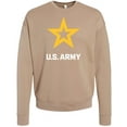 thumbnail image 1 of Mens US United States Army Logo Fleece Sweatshirt, Medium Tan, 1 of 4