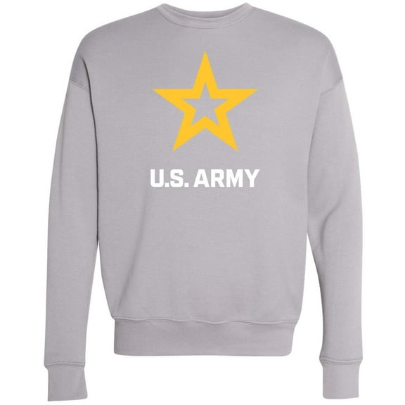 Mens US United States Army Logo Fleece Sweatshirt, XL Storm Gray