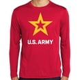 thumbnail image 1 of Mens US United States Army Moisture-Wicking Long Sleeve T-shirt, XL True Red, 1 of 5