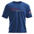 thumbnail image 1 of Mens USA 250 Years Patriotic Short Sleeve T-Shirt, Crew Neck American Flag Embroidered Casual Tee for Independence Day Daily Wear(Dark Blue,XL), 1 of 4
