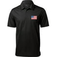 thumbnail image 1 of Mens USA Patriotic American Flag (Pocket Print) Polo Shirt - 3XL Black, 1 of 1