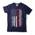 thumbnail image 1 of Mens USA Patriotic T-shirt Father's Day Dad T-Shirt Best Dad Ever Flag T-Shirt Dad Birthday Tee (Medium Navy Blue), 1 of 6