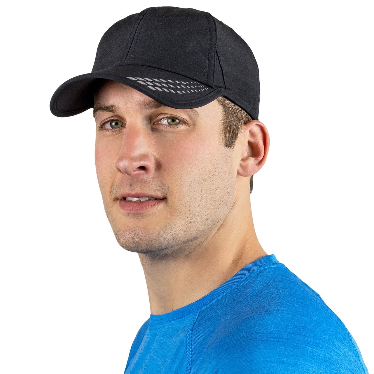 Mens UV Protection Running Hat - black/reflective