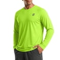 thumbnail image 1 of Mens UV Sun Protection Shirts Outdoor Long Sleeve Rash Guard for Fishing Hiking Swimming Running Fluorescent Green M, 1 of 8