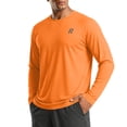 thumbnail image 1 of Mens UV Sun Protection Shirts Outdoor Long Sleeve Rash Guard for Fishing Hiking Swimming Running Saffron L, 1 of 8