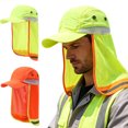 thumbnail image 1 of Mens UV Sun Protection Work Cap Sai Hike Baseball Cap with Reflective Neck Flap Fishing Hat Mesh Breathable, 1 of 5