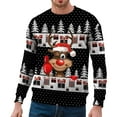 thumbnail image 1 of Mens Christmas Sweater Funny Xmas Holiday Sweater for Winter Patterns Loose Long Sleeve Knit Tops, 1 of 4