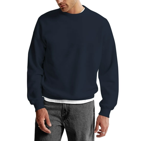Mens Ultimate Heavyweight Crewneck Sweatshirt Pullover Fleece Sweater