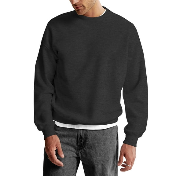 Mens Ultimate Heavyweight Crewneck Sweatshirt Pullover Fleece Sweater