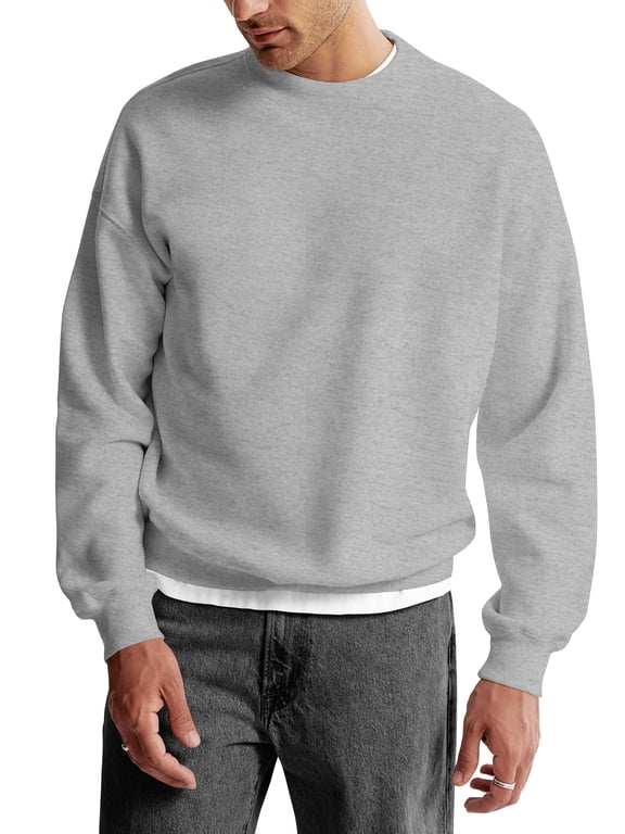 Mens Ultimate Heavyweight Crewneck Sweatshirt Pullover Fleece Sweater