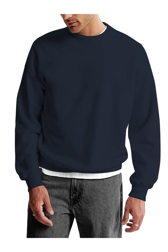 Mens Ultimate Heavyweight Crewneck Sweatshirt Pullover Fleece Sweater