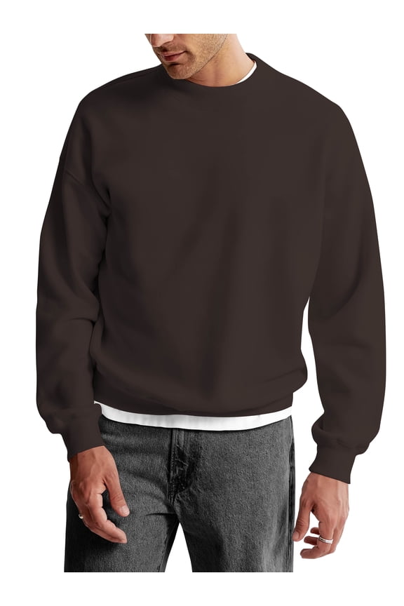 Mens Ultimate Heavyweight Crewneck Sweatshirt Pullover Fleece Sweater