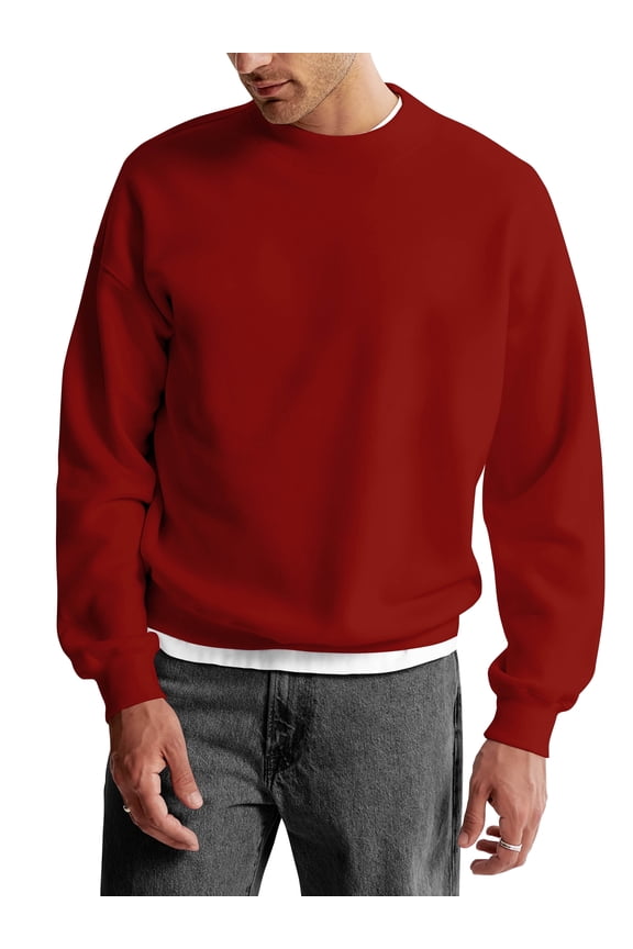 Mens Ultimate Heavyweight Crewneck Sweatshirt Pullover Fleece Sweater