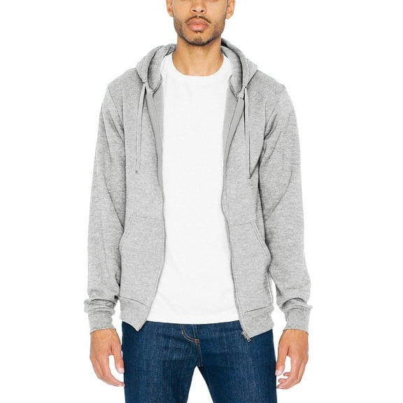 Unisex Zip Up Hoodie Fleece Midweight Pocket Sport Active Hooded Long Sleeve Jacket