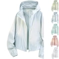thumbnail image 1 of Mens Ultra Lightweight Sun Protection Jacket Athletic Running Hooded Quick Dry Windproof Coat for Golf Cycling Training Outdoor Sport, Light Blue, M, 1 of 7