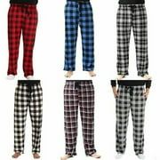 BARGAIN HUNTERS Mens Ultra-Soft Cozy Flannel Fleece Plaid Pajama Sleep Bottom Lounge Pants