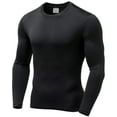 thumbnail image 1 of 9M Clothing Company Men's Ultra Soft Thermal Base Layer Crew Neck Top Black Medium, 1 of 4