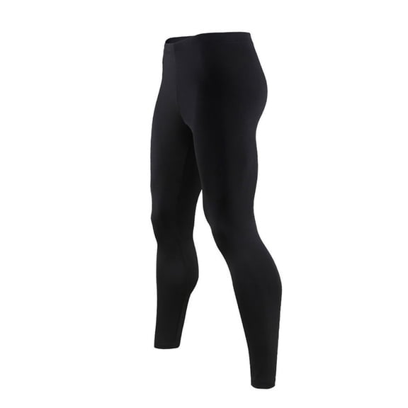 Mens Ultra Soft Thermal Underwear Leggings Bottoms - Compression Pants with Fleece Lined , Black, 2XL