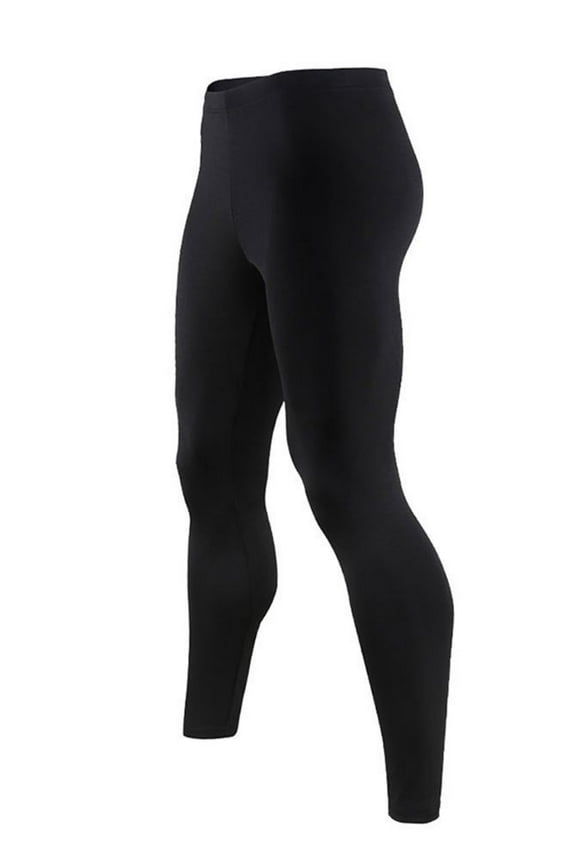 Mens Ultra Soft Thermal Underwear Leggings Bottoms - Compression Pants with Fleece Lined , Black, 2XL