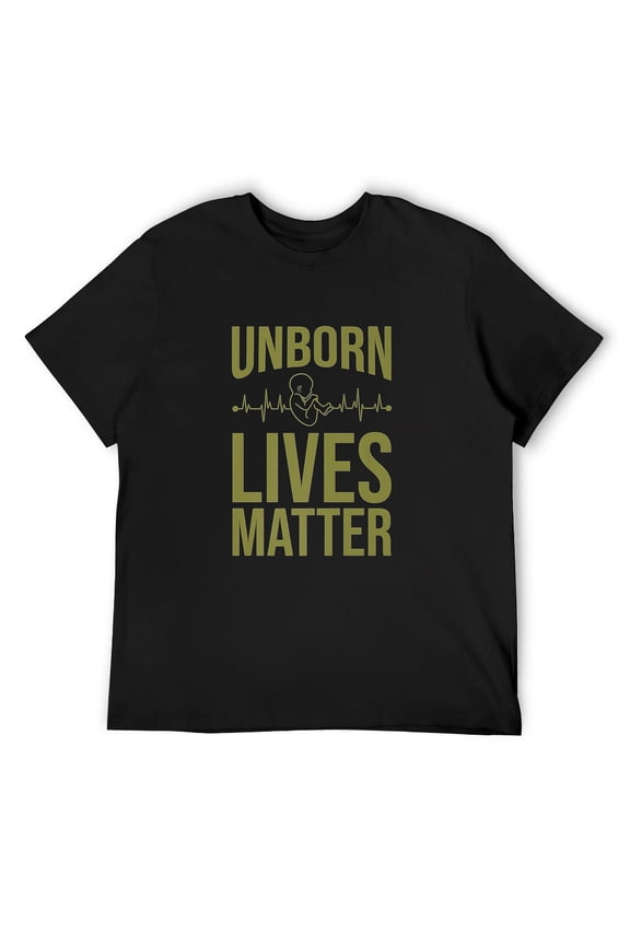 Mens Unborn Lives Matter Gift For Men Anti Abortion Pro Life T-Shirt Black Large