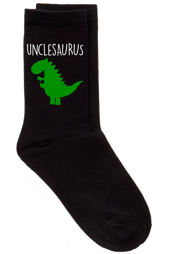 Mens Uncle Dinosaur Uncleasaurus Black Socks
