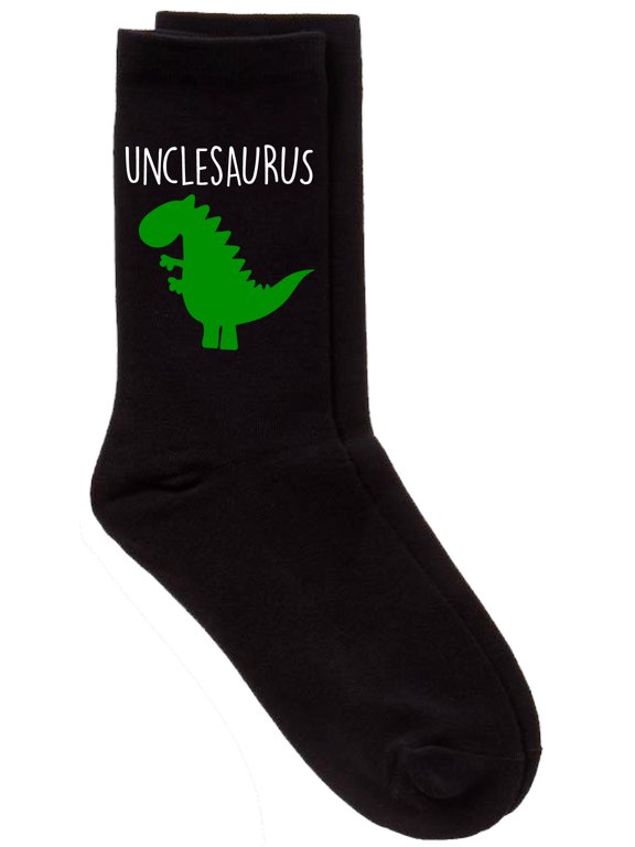 Mens Uncle Dinosaur Uncleasaurus Black Socks