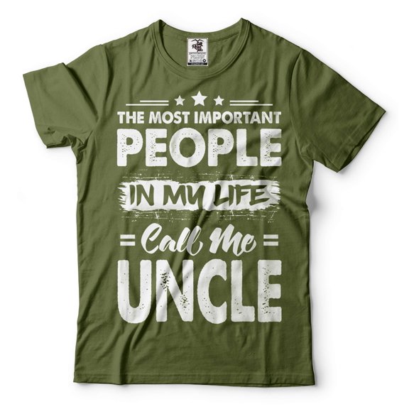 Mens Uncle T-shirt Uncle Gifts Uncle Birthday Tee Uncle Funny Shirt Uncle Gift Ideas (Large Military Green)