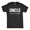 thumbnail image 1 of Mens Uncle The Man The Myth The Bad Influence T shirt Funny Sarcastic Family Tee Graphic Tees, 1 of 7