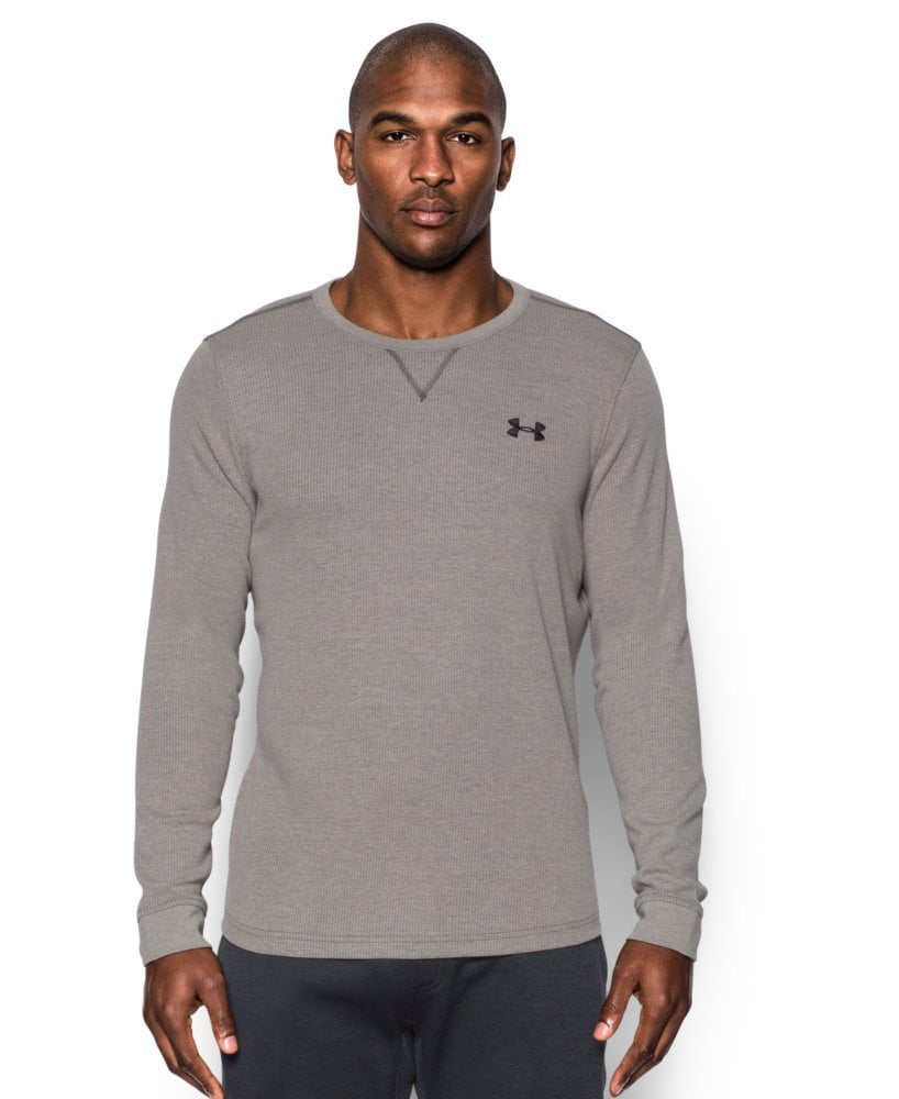 Mens Under Armour WAFFLE LS CREW 1281314-090 - Walmart.com