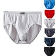 thumbnail image 1 of Mens Underwear Big Man Classic Brief Solid Colors Oversized Size Triangular Underpants High Waisted Loose Panties Home Wear Rest Underwear Sleeping Pants Plus Size Underwear for Men, 1 of 4