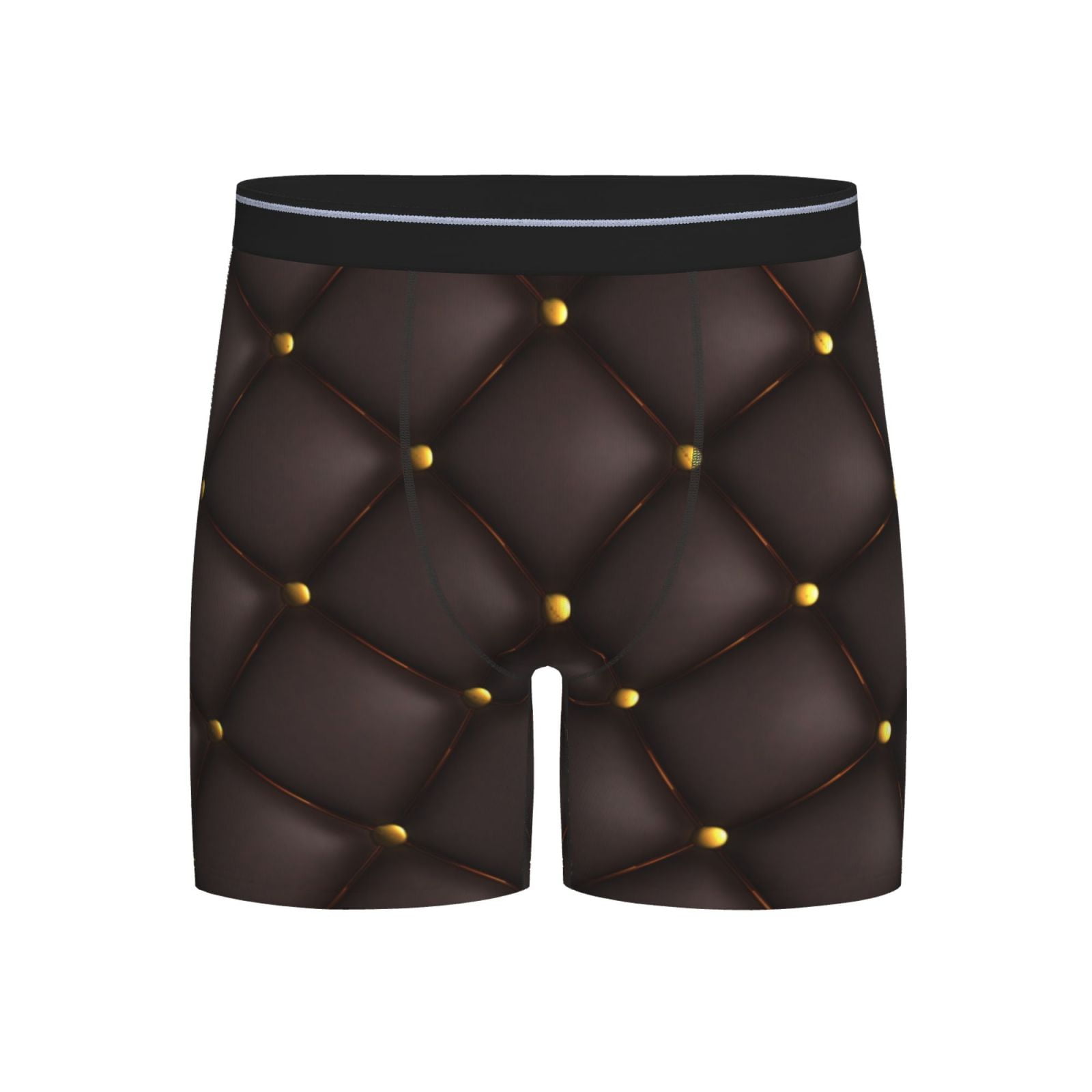 Mens Underwear, Black Quilted Texture Mens Underwear Boxer Briefs, Soft ...