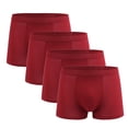 thumbnail image 1 of Mens Underwear Boxer Briefs 4 Pack Big & Tall L-4X Plus Size Stretchy Mid Waisted Solid Color Breathable Multipack Basic Boxers, 1 of 2